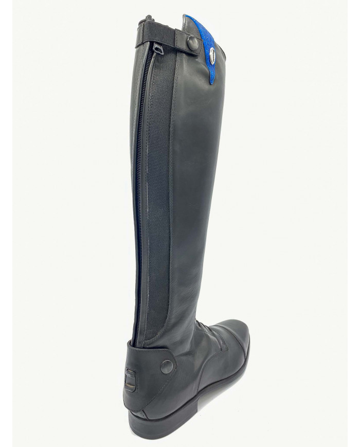 Stivale mod.987 Nero Con Top Triangolo Blu Elettrico