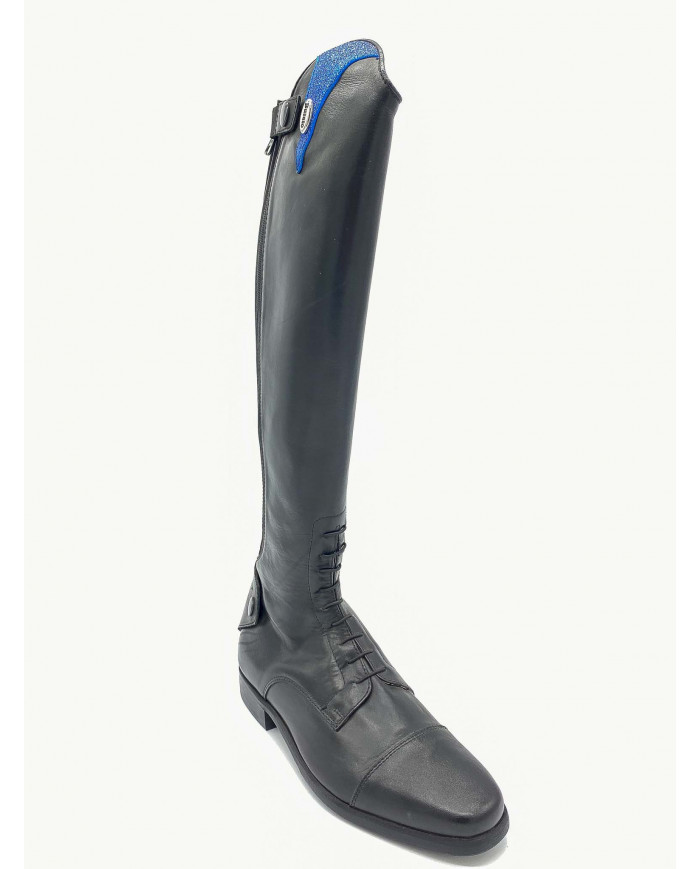 Stivale mod.987 Nero Con Top Triangolo Blu Elettrico