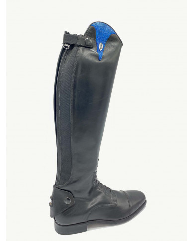 Stivale mod.987 Nero Con Top Triangolo Blu Elettrico