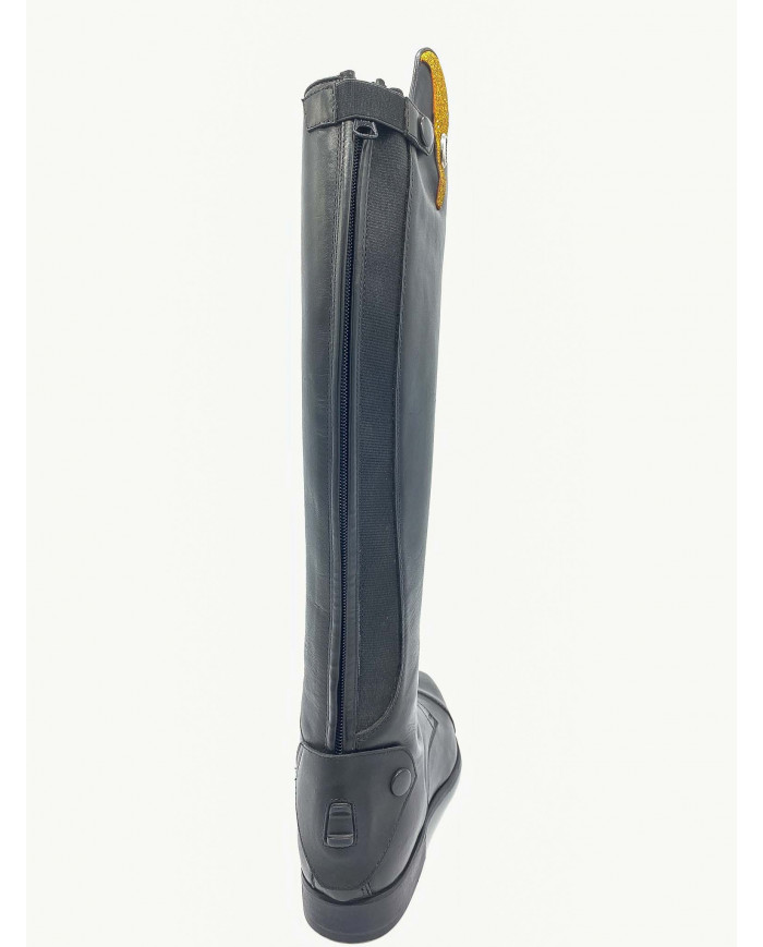 Stivale mod.987 Nero Con Top Triangolo Giallo