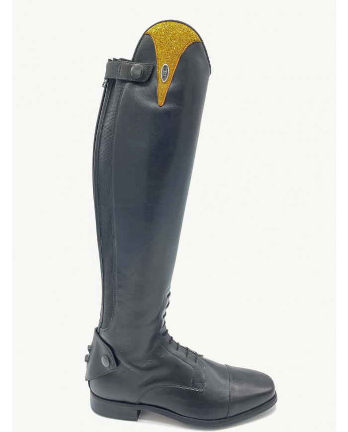 Stivale mod.987 Nero Con Top Triangolo Giallo