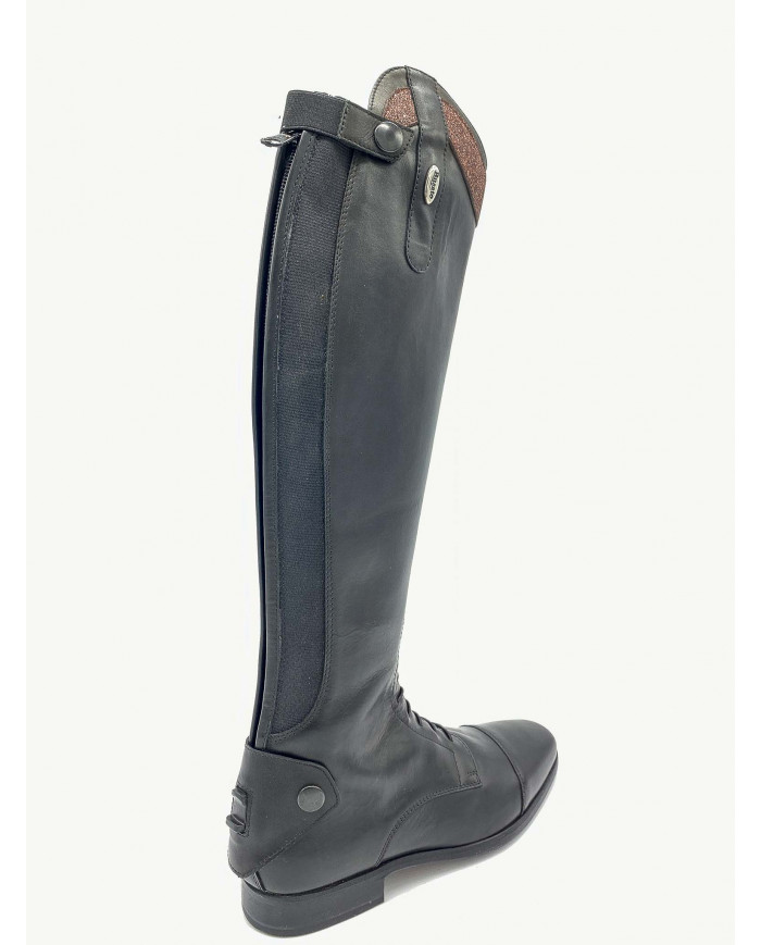 Stivale mod.919 Nero con Fascia 2cm Color Aragosta