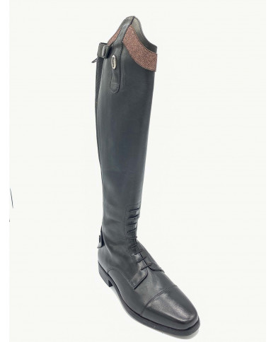 Stivale mod.919 Nero con Fascia 2cm Color Aragosta