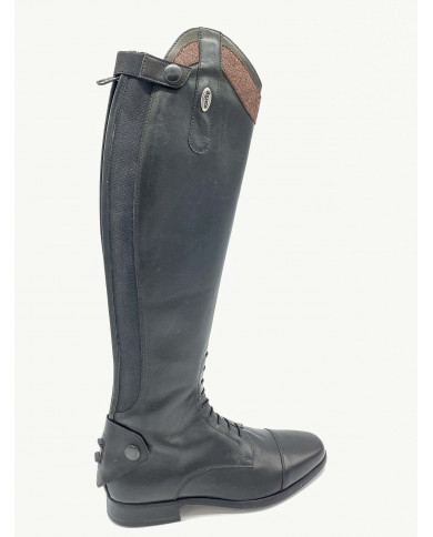 Stivale mod.919 Nero con Fascia 2cm Color Aragosta