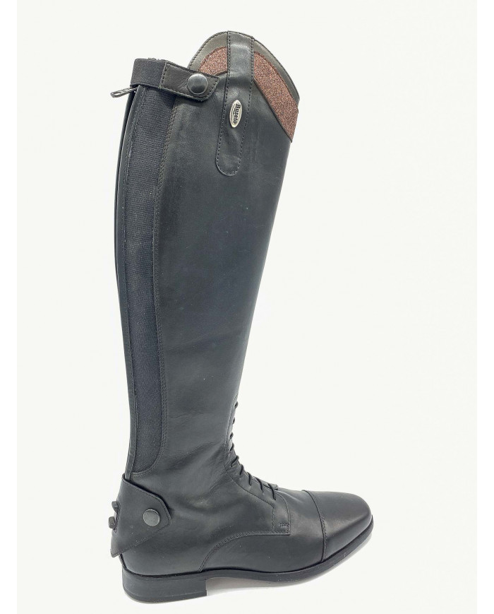 Stivale mod.919 Nero con Fascia 2cm Color Aragosta