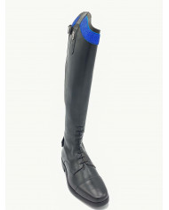 Stivale mod.919 Nero con Fascia 2 cm Color Blu Elettrico