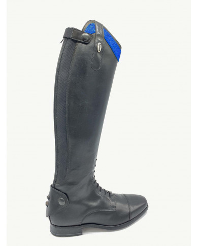 Stivale mod.919 Nero con Fascia 2 cm Color Blu Elettrico