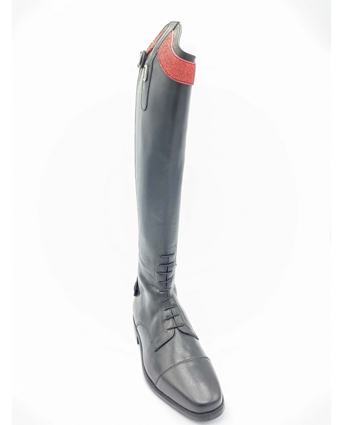 Stivale mod.919 Nero con Fascia 2cm  Rossa