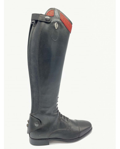 Stivale mod.919 Nero con Fascia 2cm  Rossa