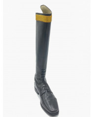 Stivale mod.919 Nero con Fascia 2cm Color Oro