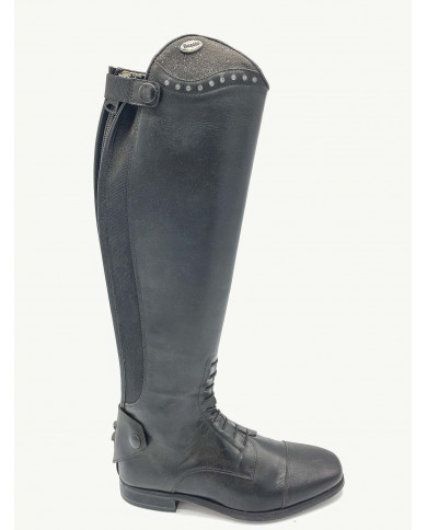 Stivale mod.985 Nero Con Strass E Top Nero Brillante