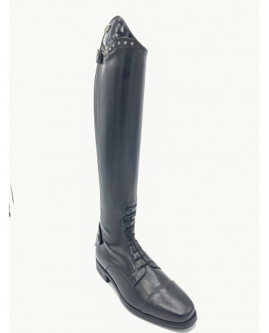 Stivale mod.985 Nero Con Strass  E Top Vernice