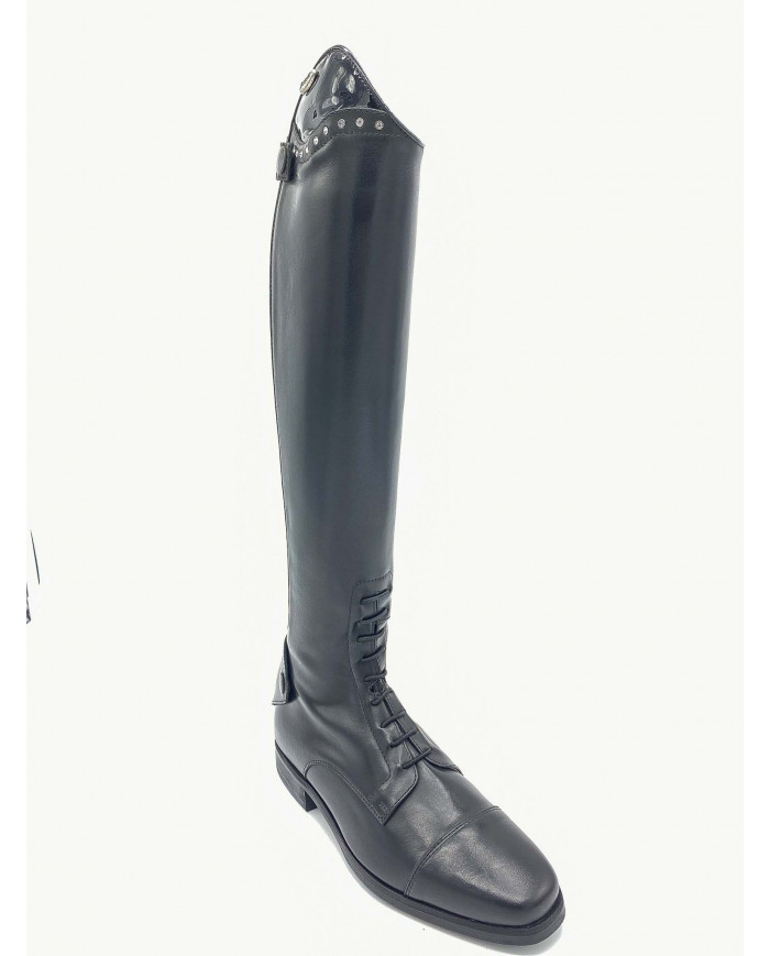Stivale mod.985 Nero Con Strass  E Top Vernice