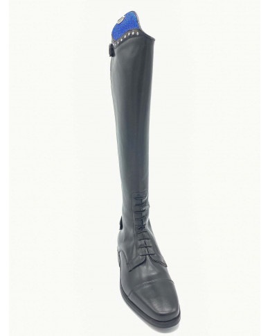 Stivale mod.985 Nero Con Strass E Top Blu