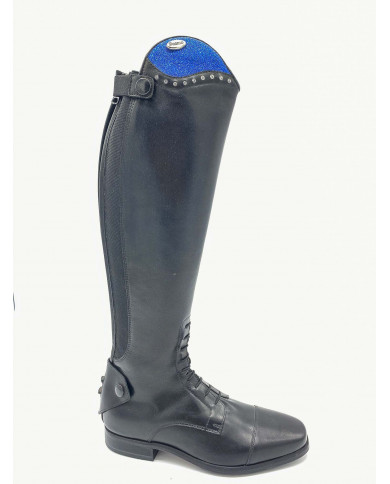 Stivale mod.985 Nero Con Strass E Top Blu