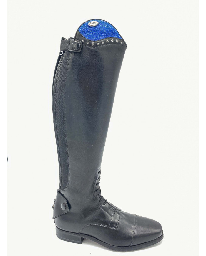 Stivale mod.985 Nero Con Strass E Top Blu