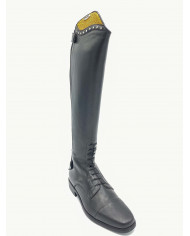 Stivale mod.985 Nero Con Strass E Top Color Oro