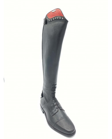 Stivale mod.985 Nero Con Strass E Top Rosso