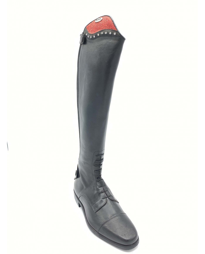 Stivale mod.985 Nero Con Strass E Top Rosso