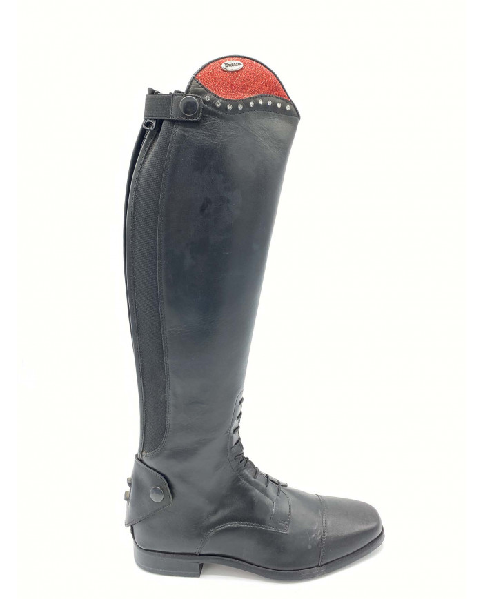 Stivale mod.985 Nero Con Strass E Top Rosso