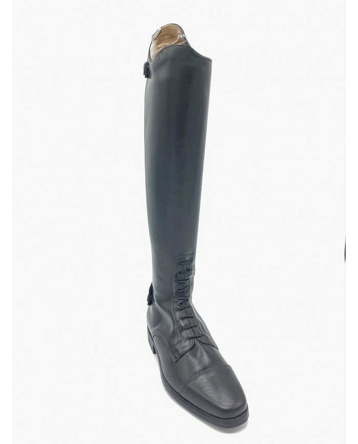 Stivale mod.986 Nero Con Top Marrone Laccato