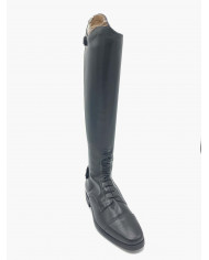 Stivale mod.986 Nero Con Top Marrone Laccato