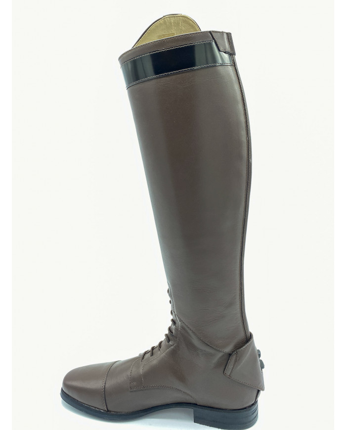Stivale mod.919 Marrone con Fascia 2cm lucida
