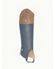 Mini Chaps da concorso in vitello nero e top marrone