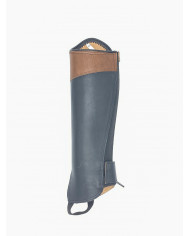 Mini Chaps da concorso in vitello nero e top marrone