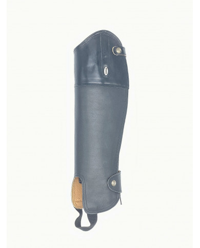 Mini Chaps da concorso in vitello nero e top laccato