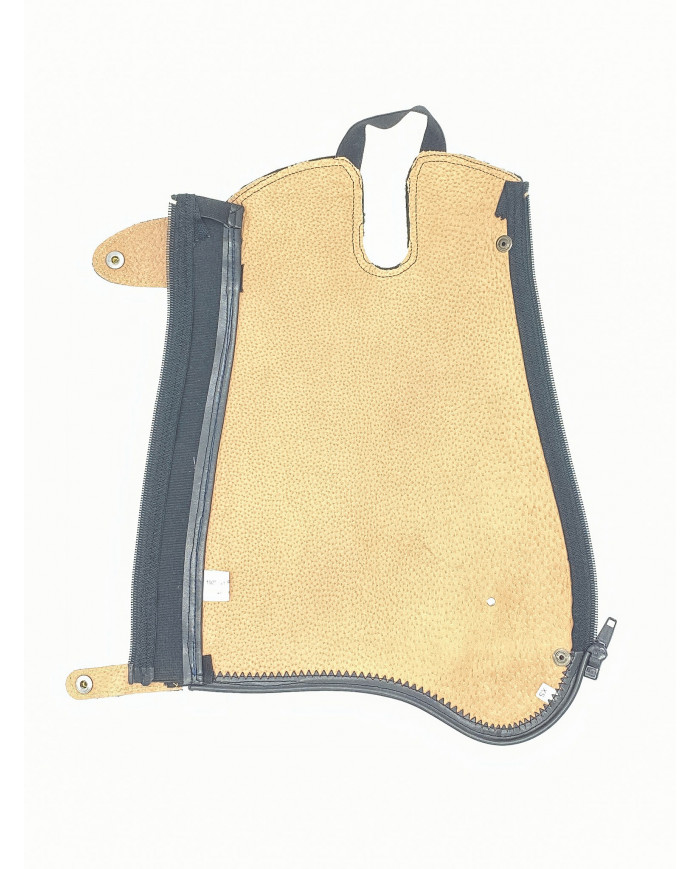 Mini Chaps da concorso in vitello nero e top laccato