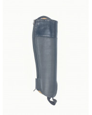 Mini Chaps da concorso in vitello nero e top laccato