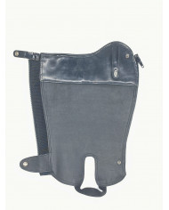 Mini Chaps da concorso in vitello nero e top laccato